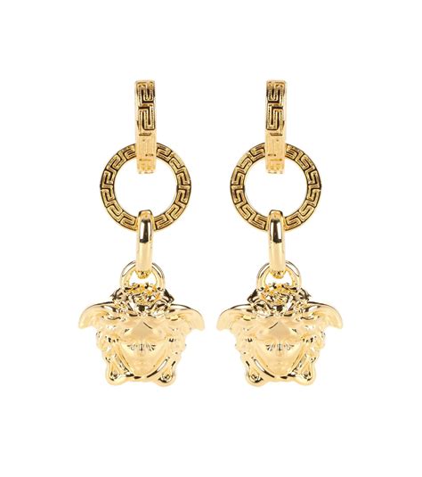 versace ohrringe gold|medusa Versace earrings.